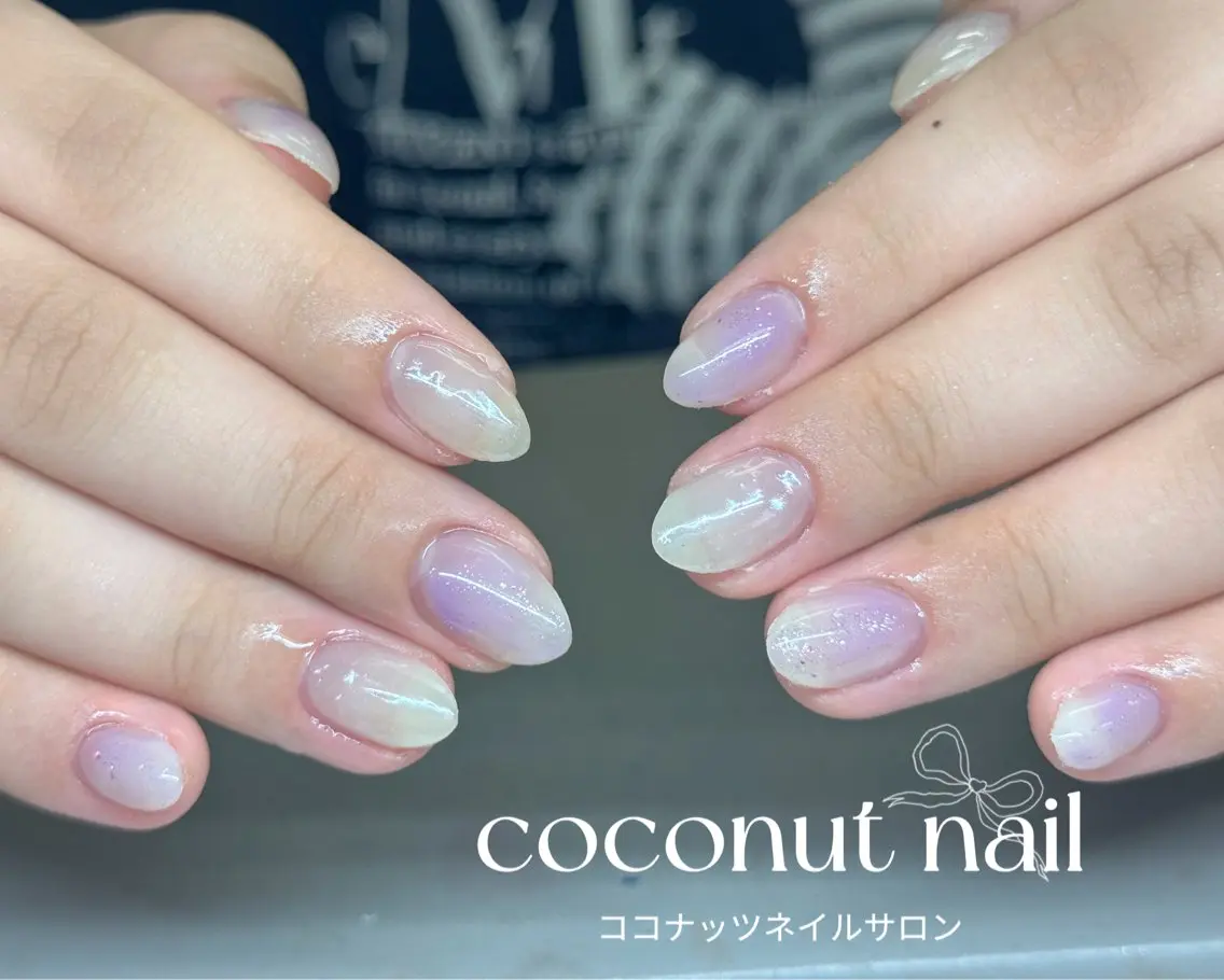 ネイル べっ甲ネイル フレンチネイル キラキラネイル マグネットネイル 大理石ネイル(マーブル) ハンドネイル 神田 ココナッツのネイルデザイン