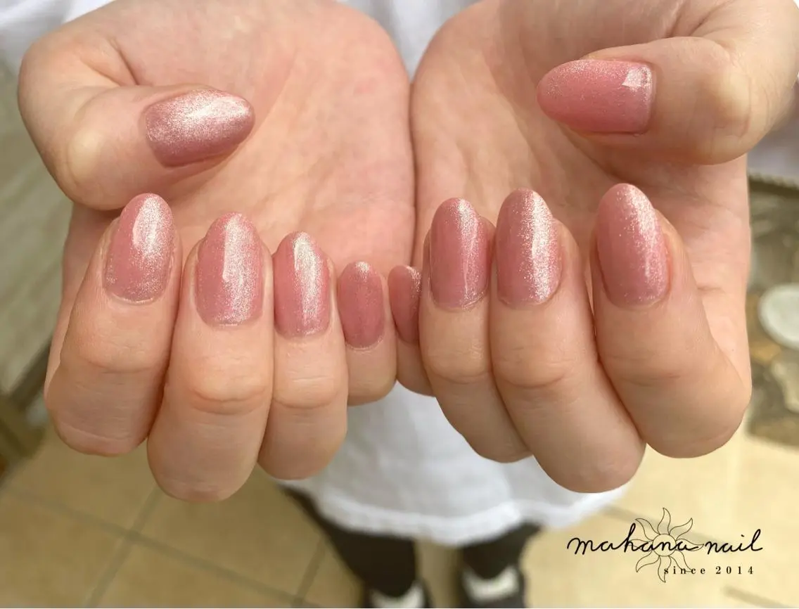 ネイル マグネットネイル ワンカラーネイル mahana nailのネイルデザイン