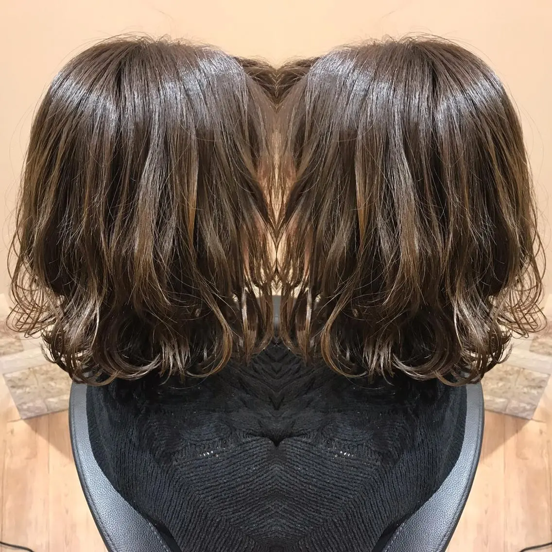 ミディアム カラー ベージュカラー ヘアカラー 大久保 隆蔵のヘアスタイル