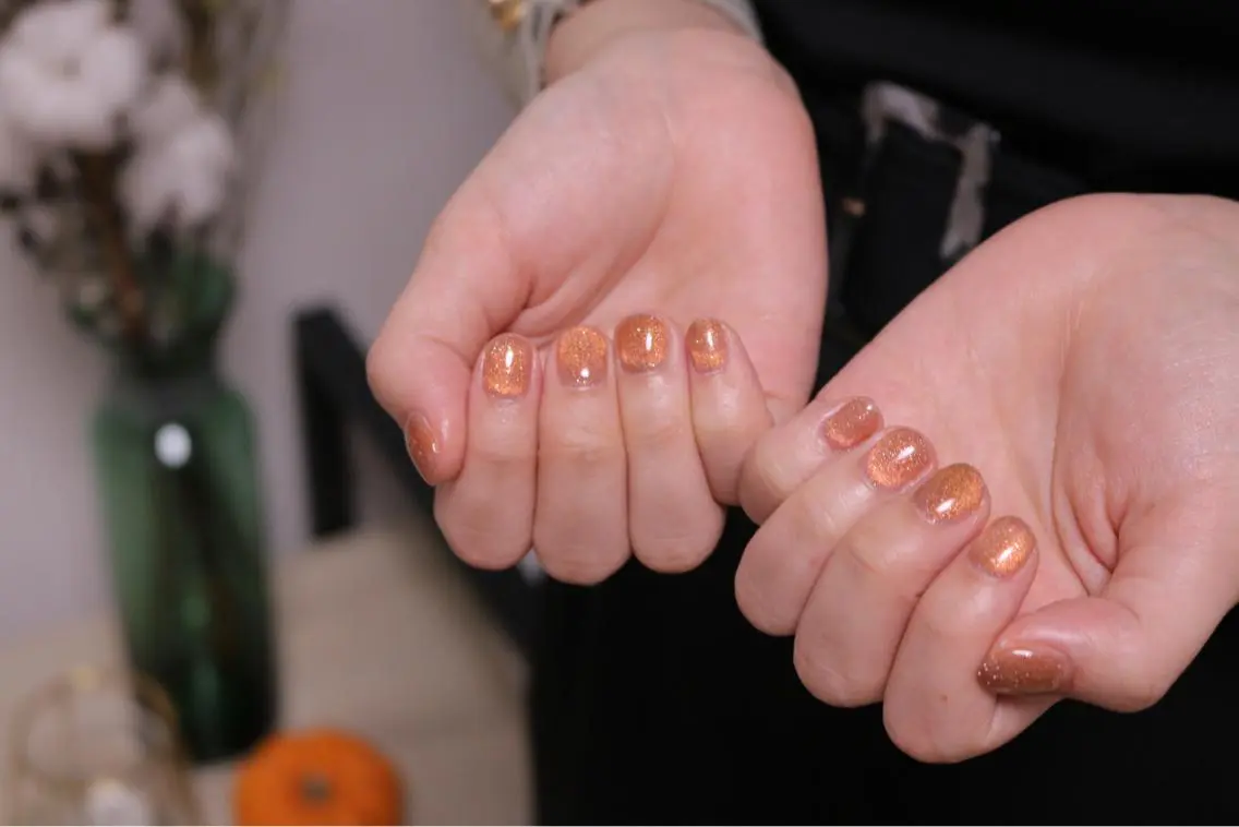 ネイル オーロラネイル カジュアル 長さ出し ジェルネイル 韓国ネイル MH Nailのネイルデザイン