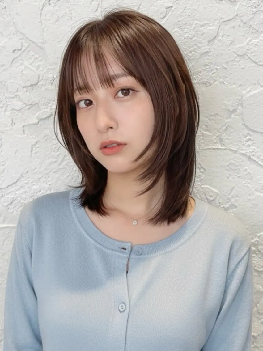 ミディアム カット ヘアカラー 🌼kuschel 女性優先🎀髪質改善のヘアスタイル