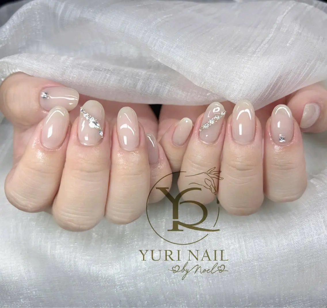 ネイル チークネイル フットネイル フレンチネイル グラデーション キラキラネイル ハンドネイル フットネイル ハンドケア YURI Nail Funabashiのネイルデザイン
