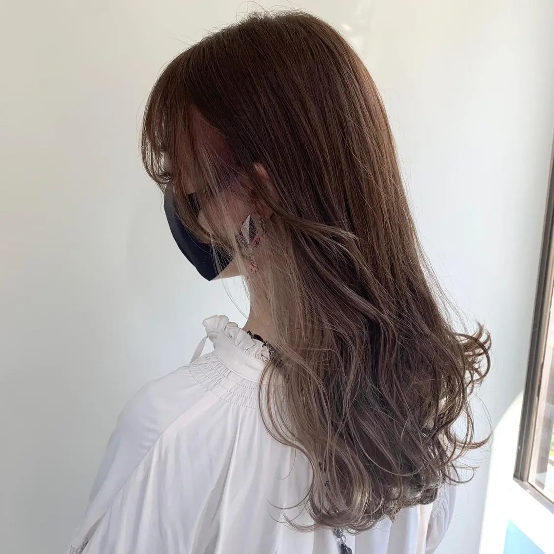 セミロング カラー 美髪"縮毛矯正" 別所レイヤ【なんば】のヘアスタイル