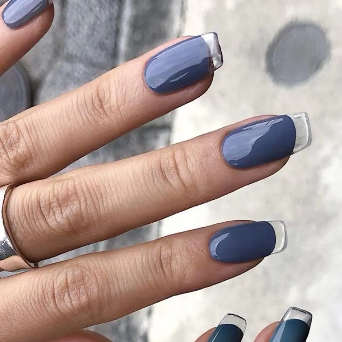 ネイル クリアネイル フレンチネイル NailsbyT N.Sugamoのネイルデザイン
