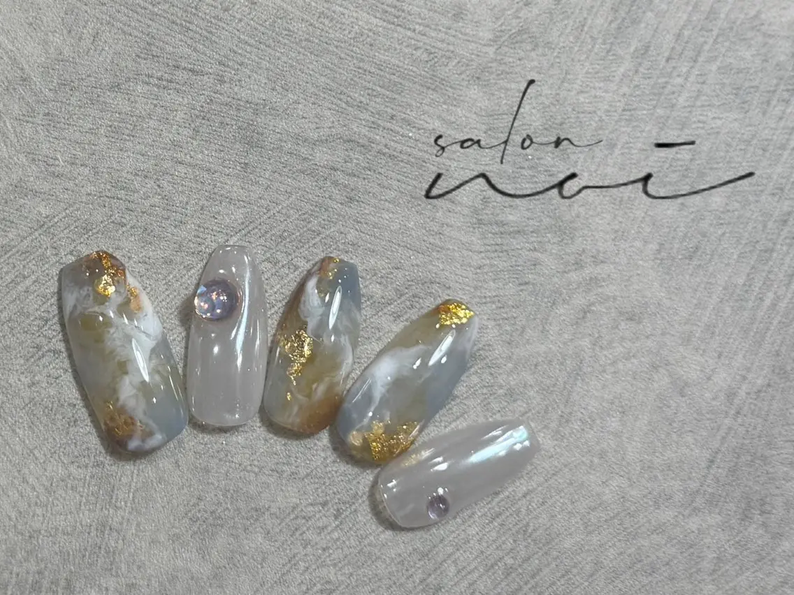 ネイル 大理石ネイル(マーブル) ハンドネイル salon noiのネイルデザイン