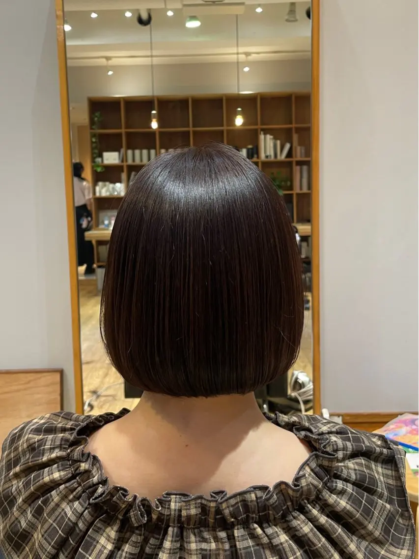 ショート カラー パーマ ボブ 縮毛矯正 カット ヘアカラー 縮毛矯正 縮毛矯正/レイヤー 🌙児玉光瑠のヘアスタイル