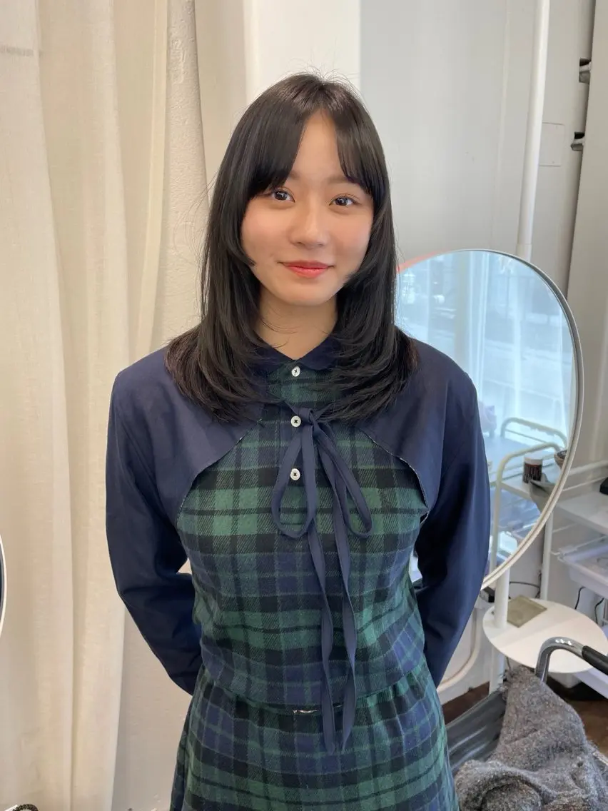 ロング カラー レイヤーカット 小顔カット カット ヘアカラー トリートメント レイヤーカット🎀 kanaのヘアスタイル