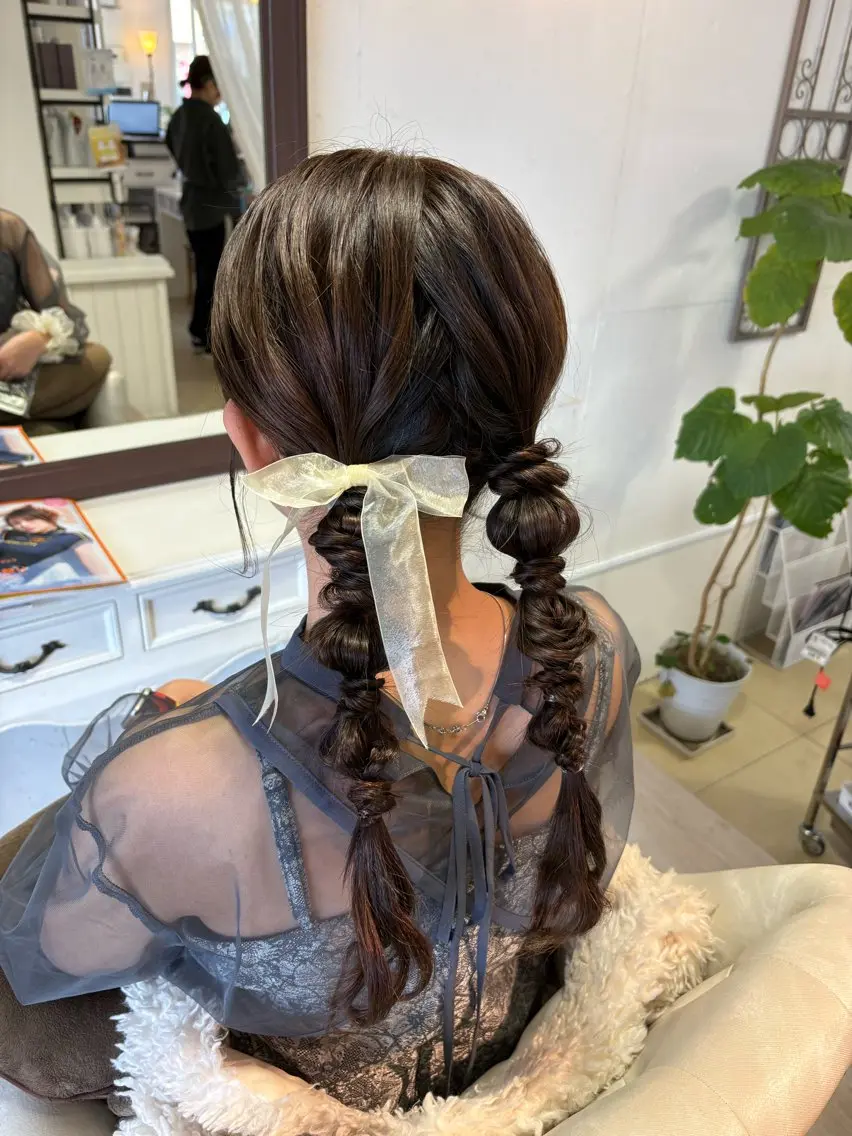 ロング ヘアセット eMuエミュ‪ ¨̮⃝ayakaのヘアスタイル