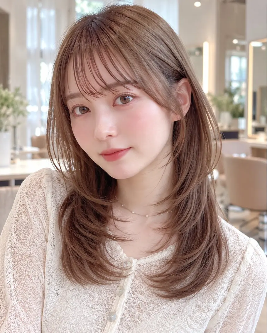 【人気No.1✨】顔まわりレイヤー＋透明感カラー＋2stepTRの写真