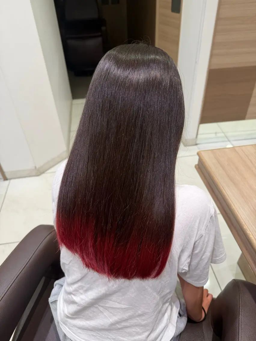 カラー 結菜🎀 暖色系カラー❤️💍のヘアスタイル