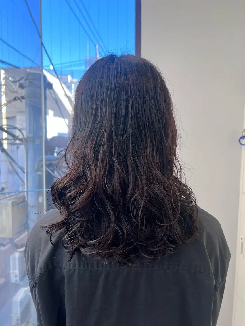 セミロング セミロングパーマ パーマ suzuna ⋆꙳✮のヘアスタイル