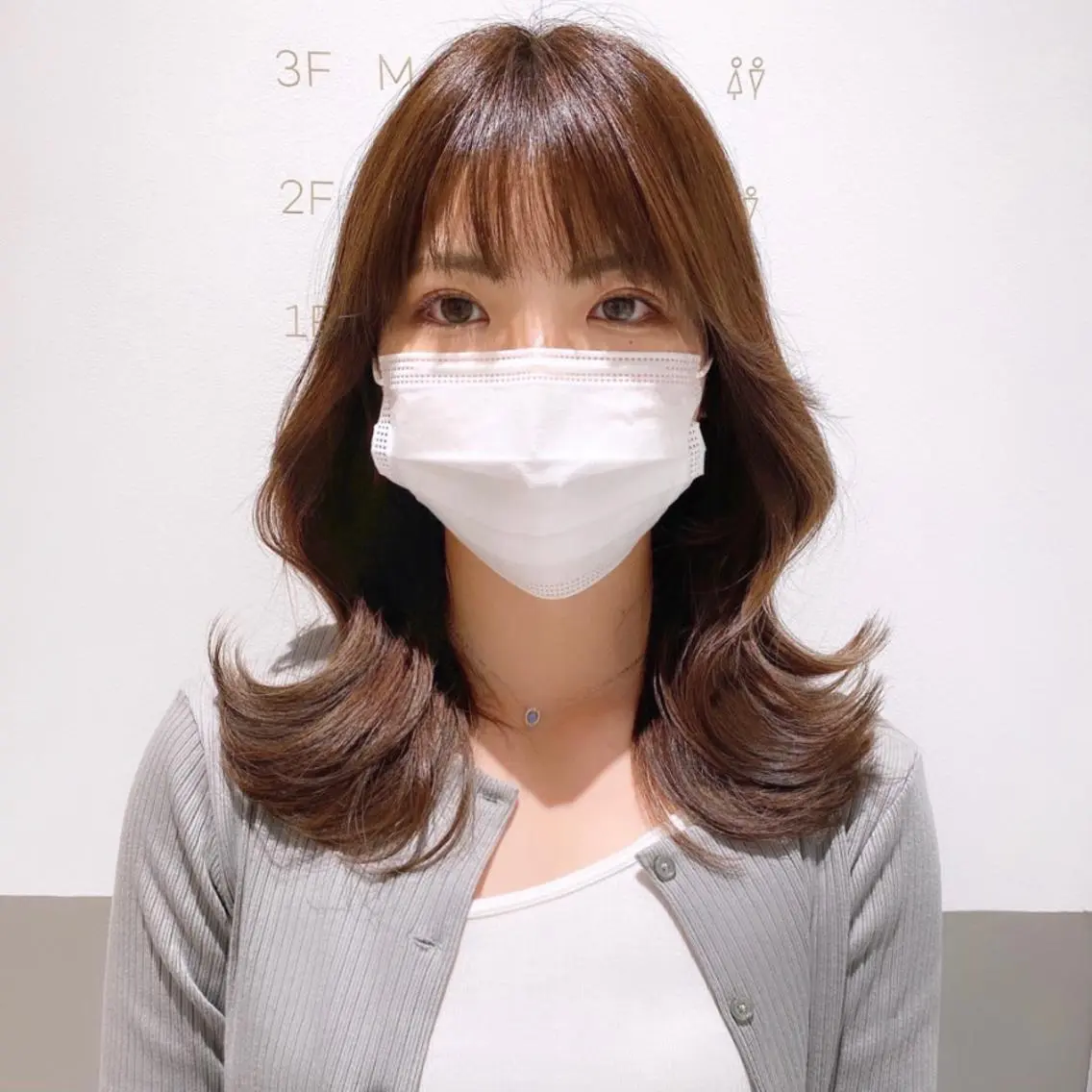 セミロング カット ヘアカラー 縮毛矯正 韓国くびれレイヤー 🇰🇷はづきのヘアスタイル