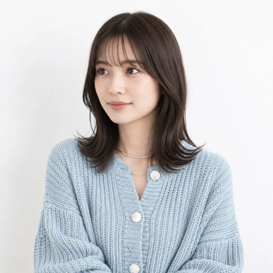 ミディアム 伸ばしかけ カット ヘアカラー トリートメント 銀座/モテ🤍垢抜け レイヤー/ナナコのヘアスタイル