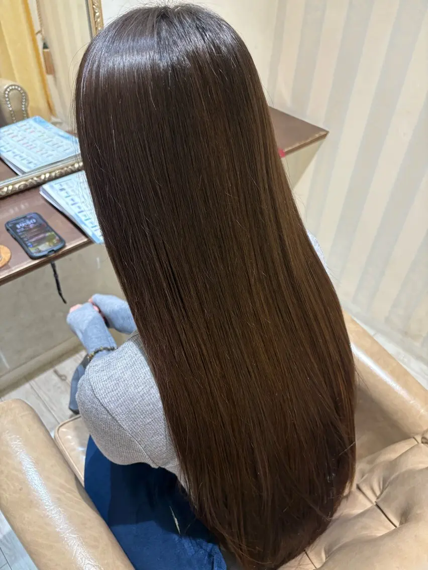 パーマ カット 縮毛矯正 トリートメント なぎさ 🎀 / 透明感カラー/心斎橋のヘアスタイル