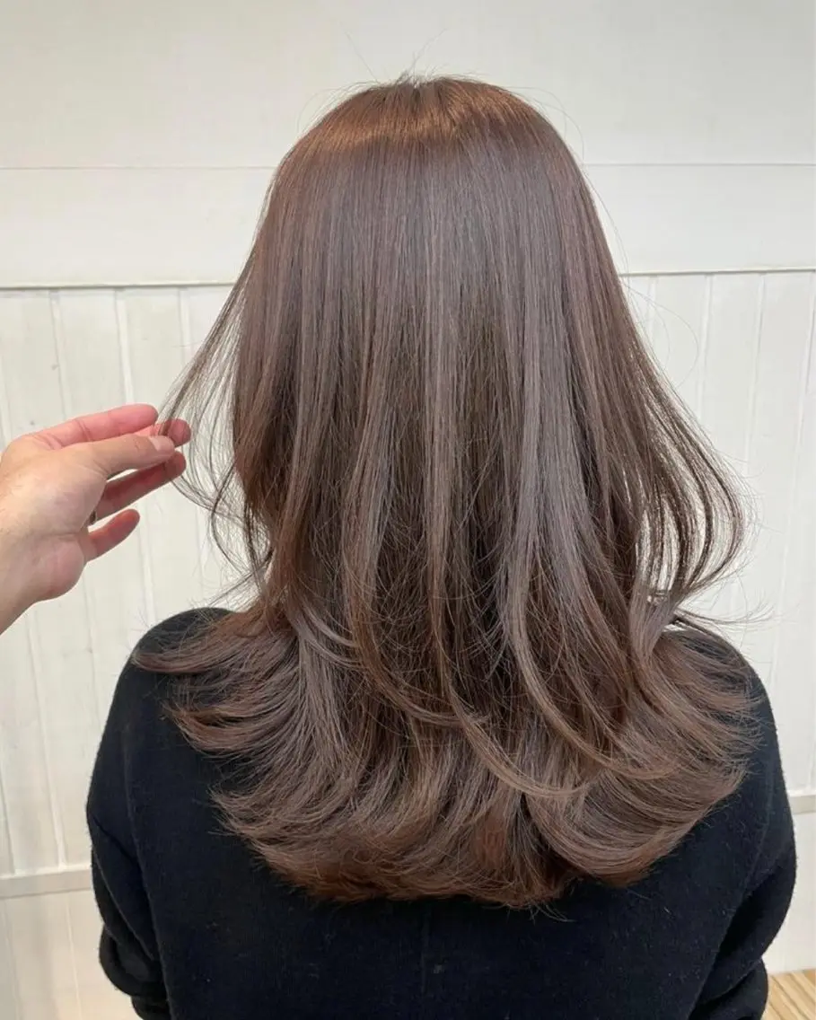 ロング カット ヘアカラー トリートメント ヘッドスパ ヘアセット 盛れる艶カラー× レイヤーカット/咲来のヘアスタイル
