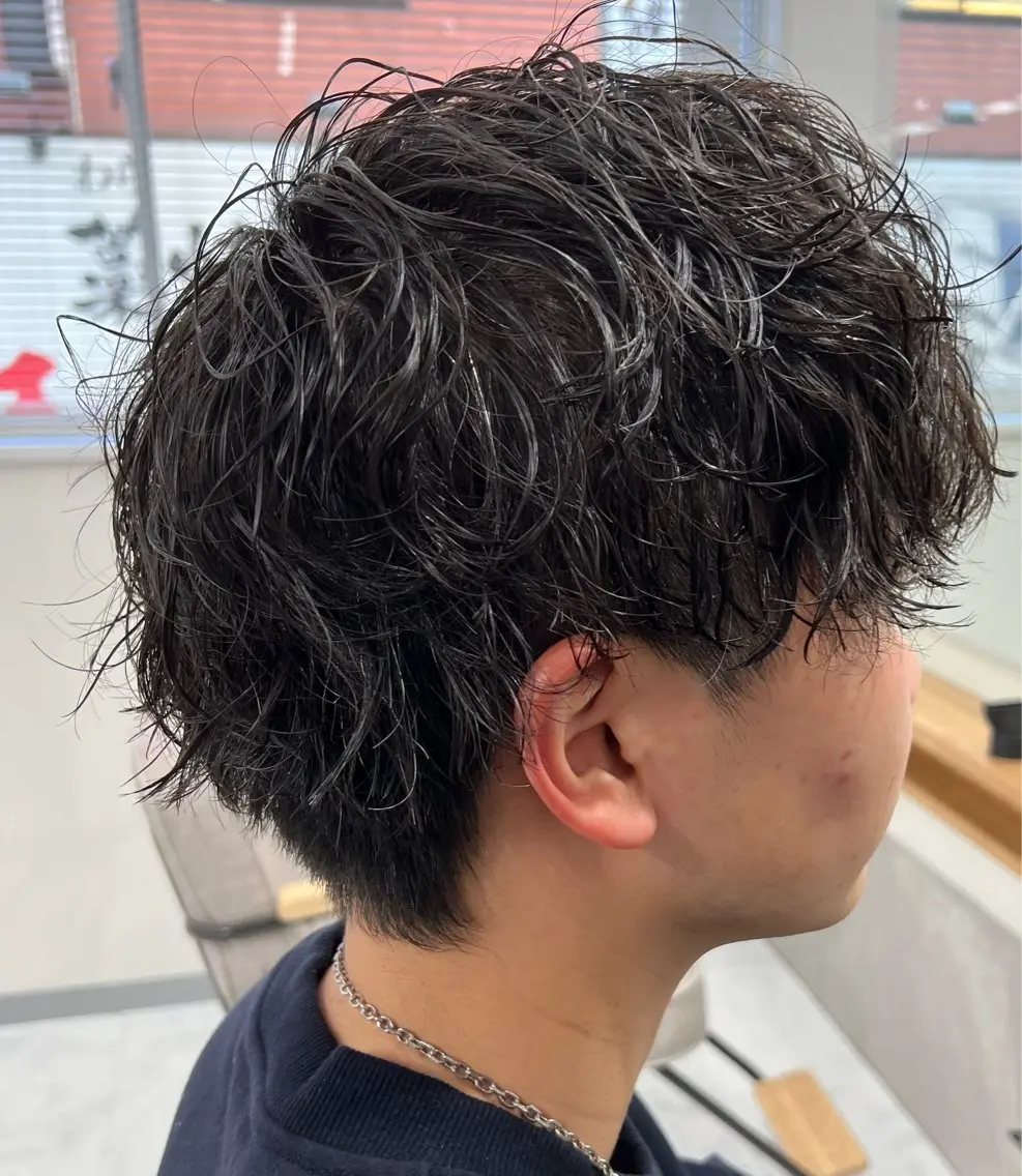 ショート パーマ メンズ カット パーマ 新宿メンズヘア No.1店長松澤のヘアスタイル