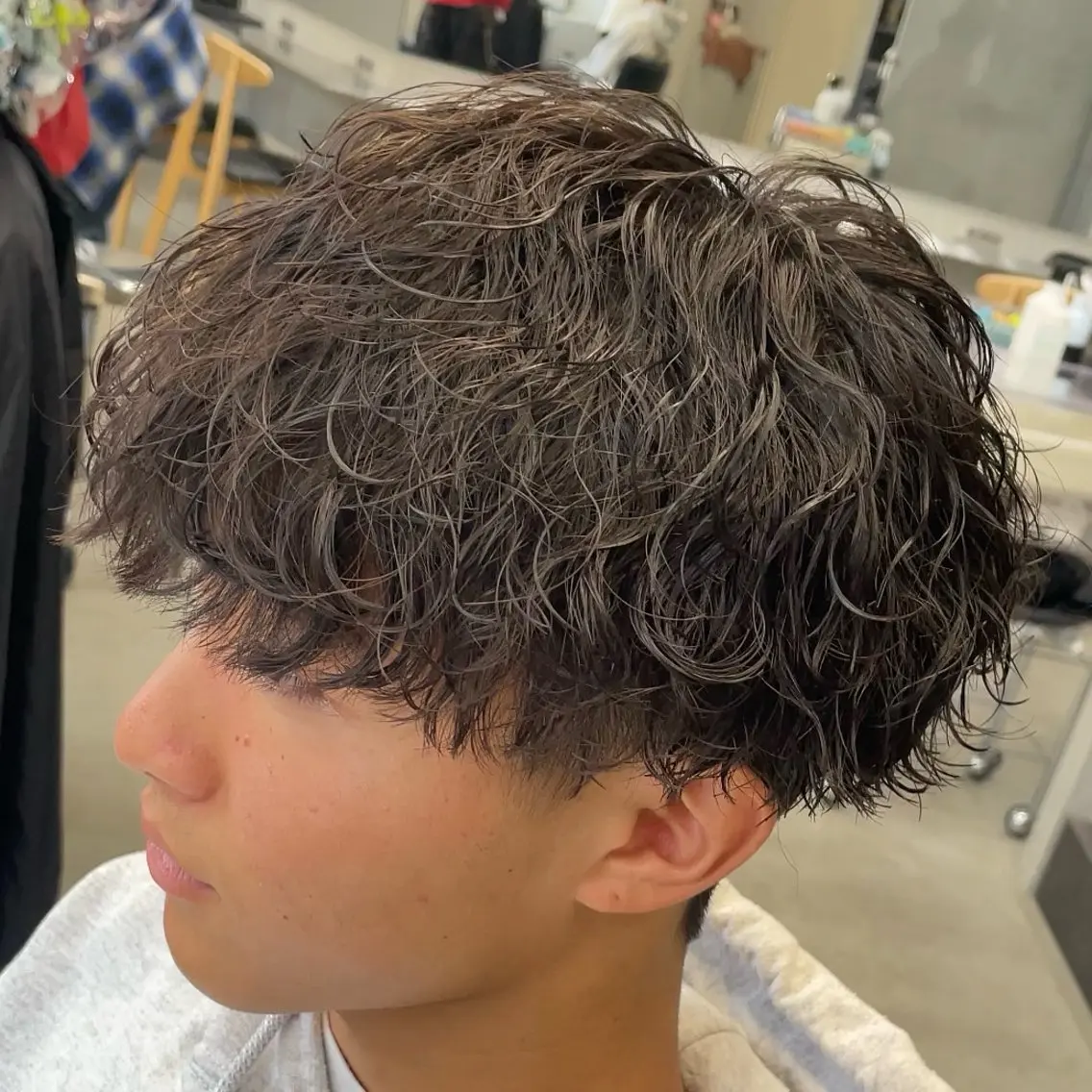 ミディアム パーマ ヘアアレンジ メンズ fifth 石川 凪のヘアスタイル