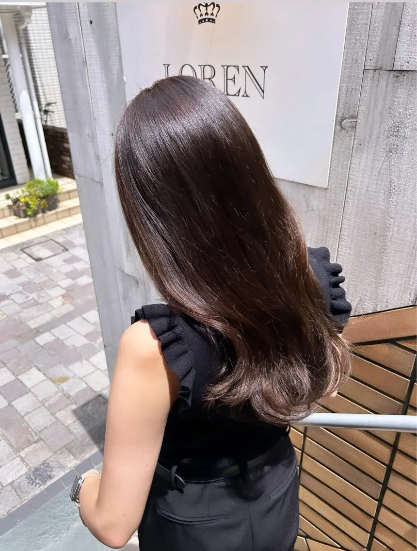 カラー ヘアカラー トリートメント 山本美月🌈艶カラー 🌈暖色カラー🌈のヘアスタイル