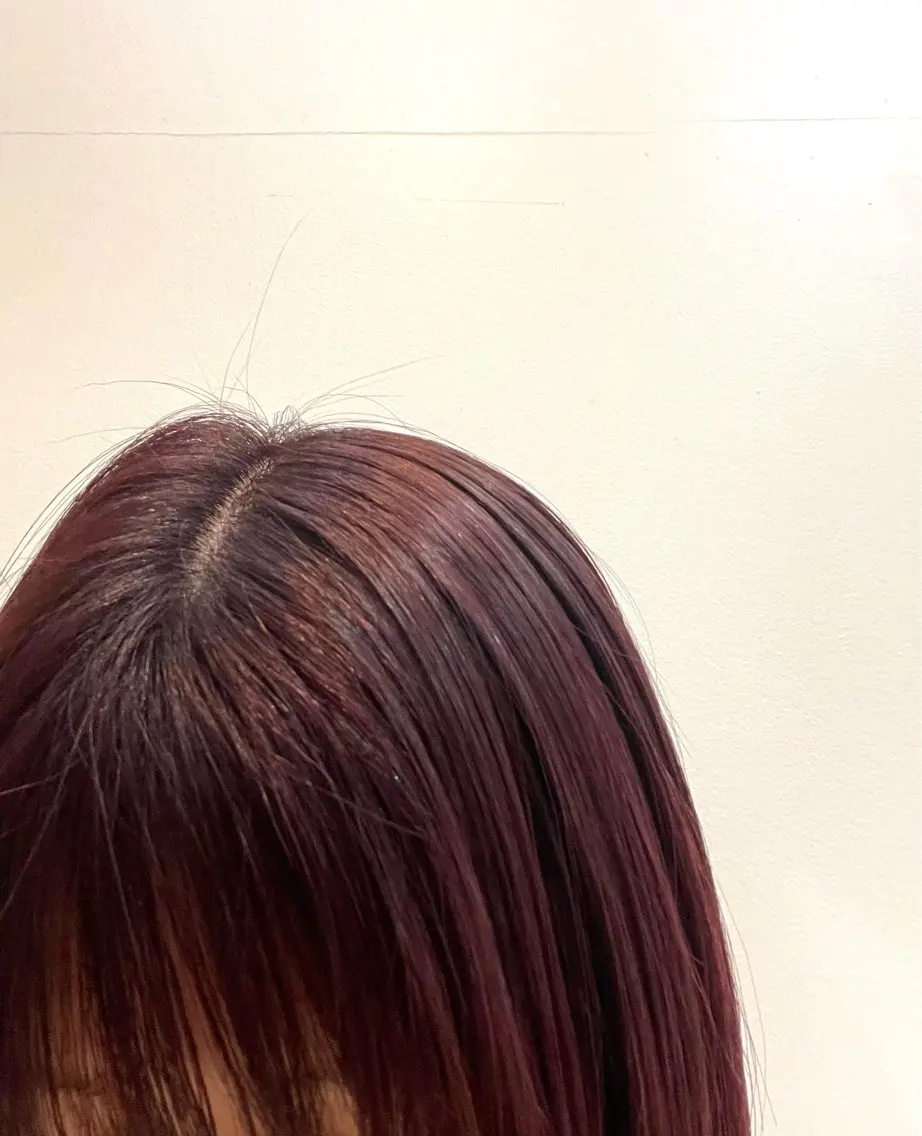 ミディアム カラー ブリーチ ボルドーカラー ブラウンカラー カシス ダブルカラー ヘアカラー トリートメント 🎈ブリーチなし暖色 カラー/レッド/ゆいのヘアスタイル