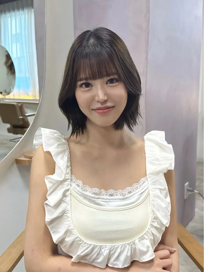 ショート カット ヘアカラー トリートメント トレンド韓国レイヤー 🇰🇷のんのヘアスタイル