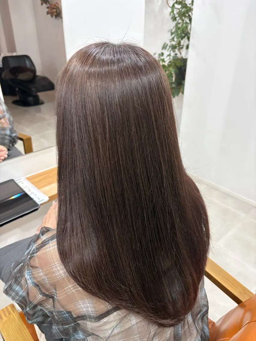 ロング カラー ブラウンカラー ナチュラルブラウン 兼岡 ひかりのヘアスタイル