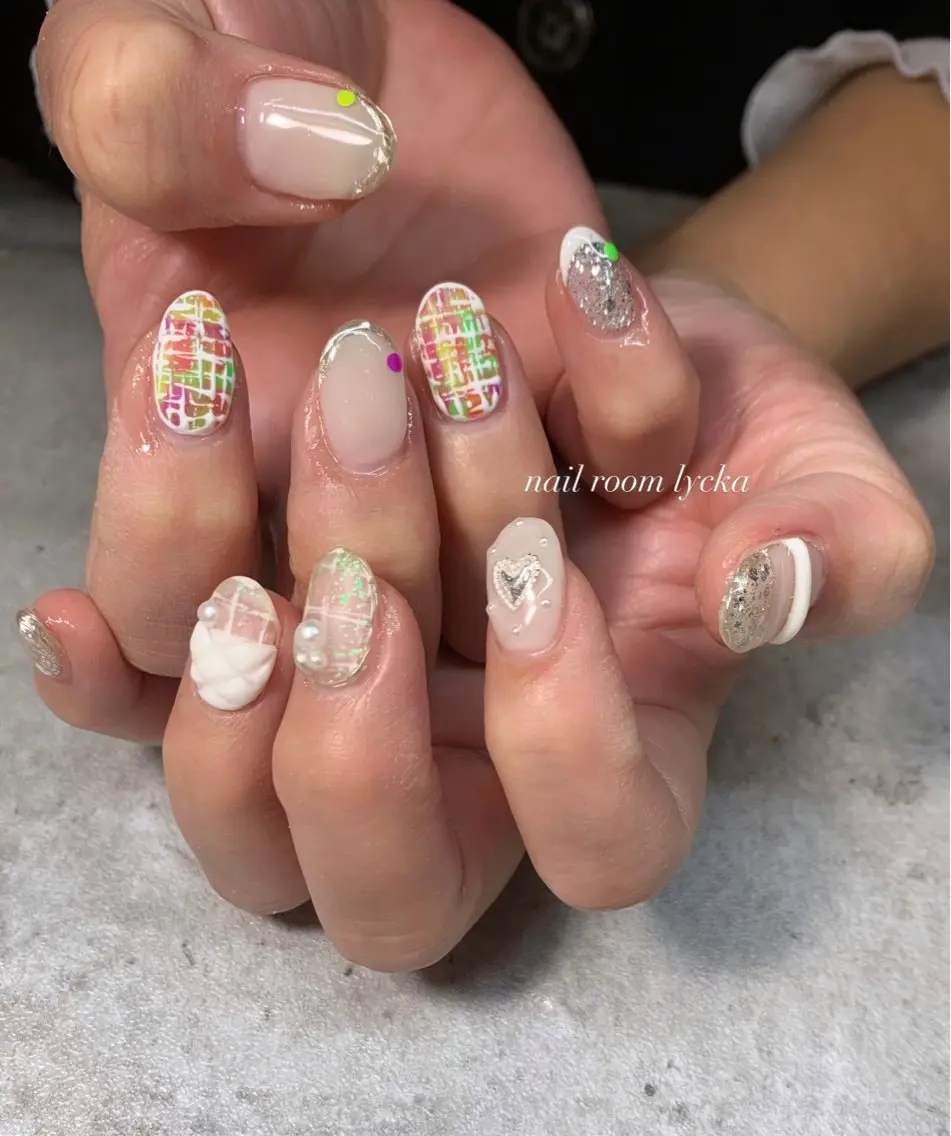 ネイル ネイルルームリッカ 𝐦𝐚𝐲𝐮のネイルデザイン