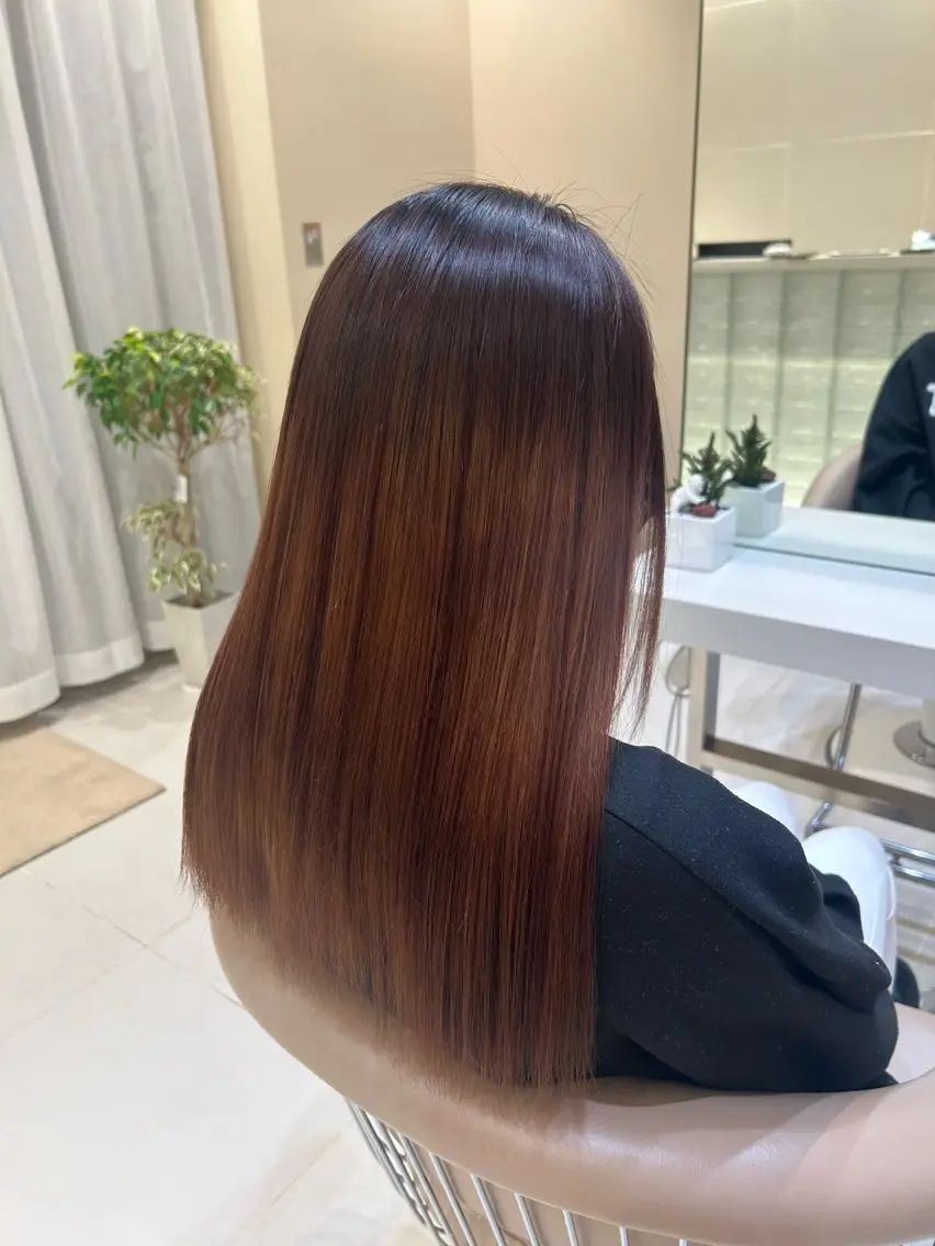 ロング パーマ 縮毛矯正 ヘアーズギャラリー 山本愛華のヘアスタイル