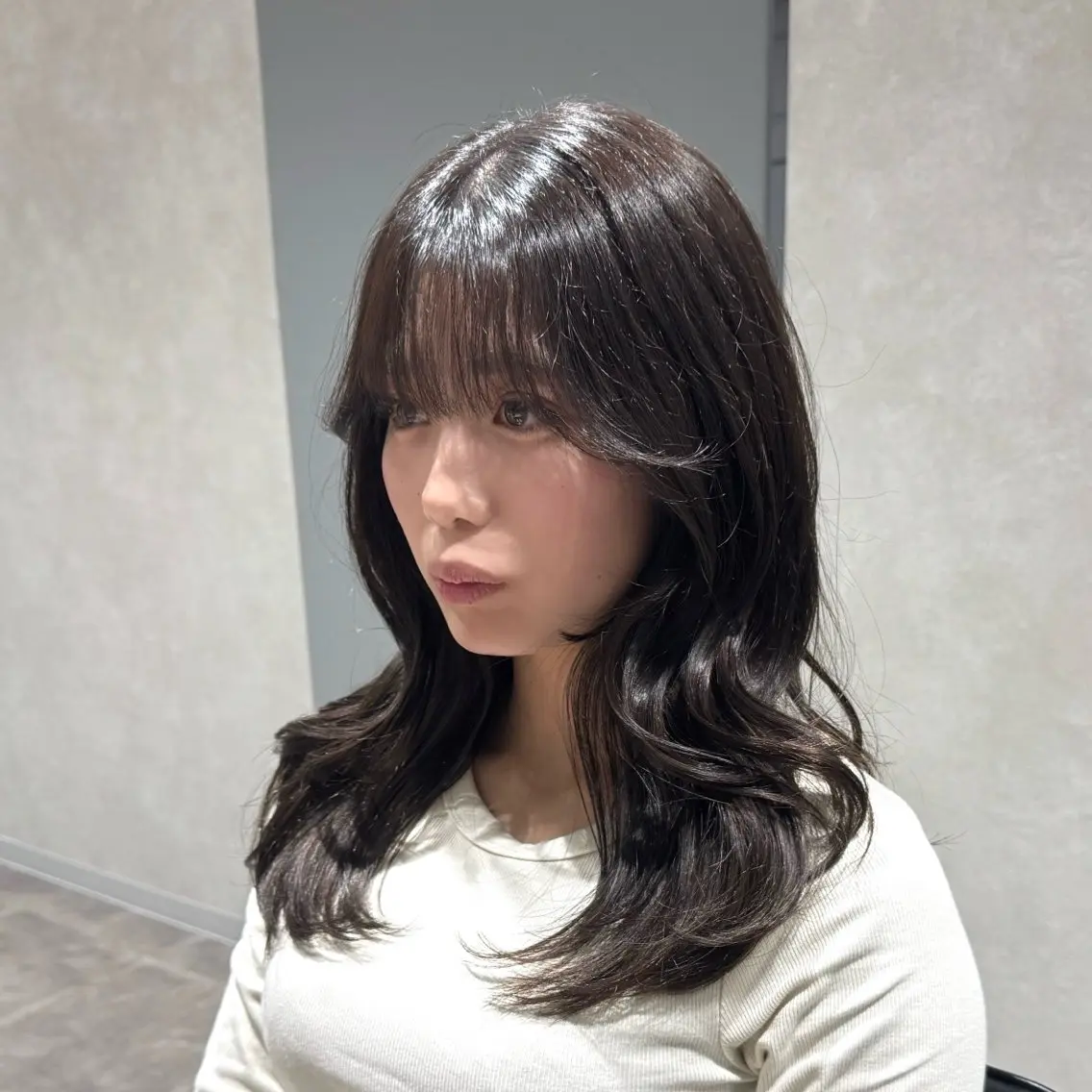 セミロング カット ヘアカラー 韓国特化🇰🇷千葉 /レイヤーカット竜生のヘアスタイル