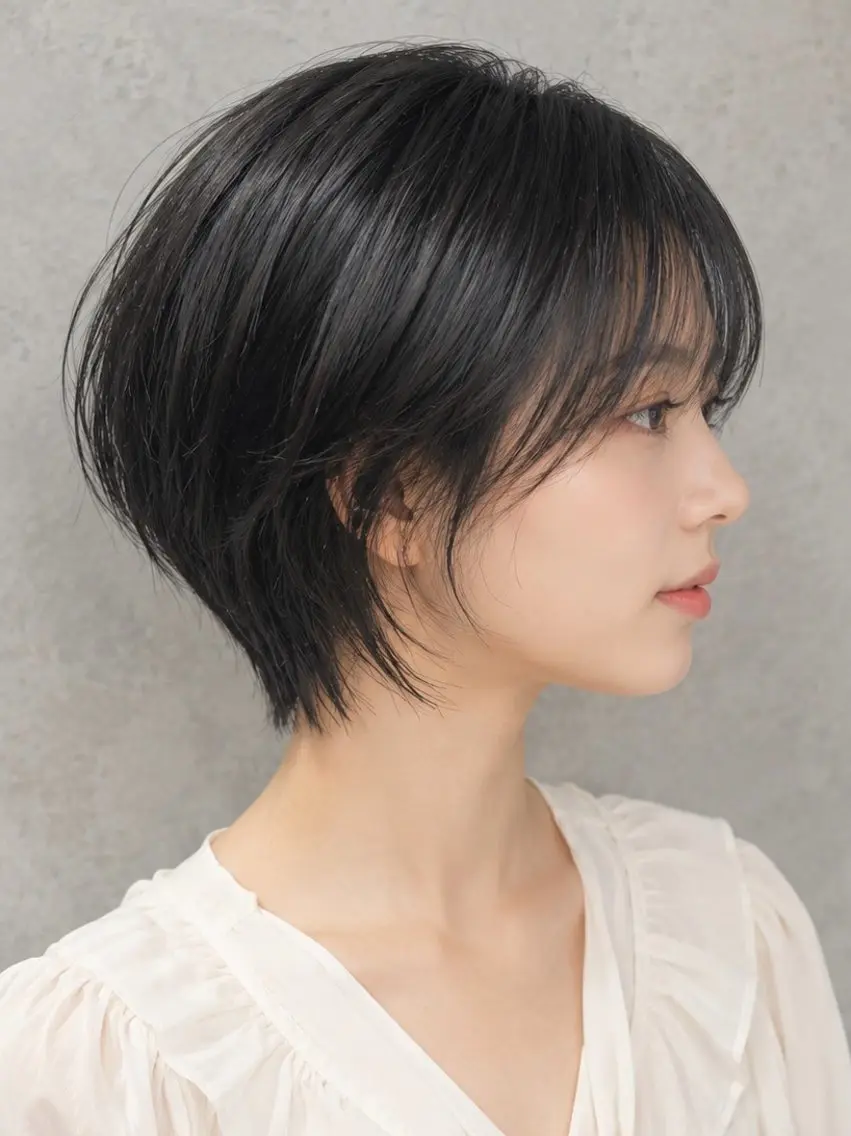 ショート カット クロヤマ ノアミのヘアスタイル