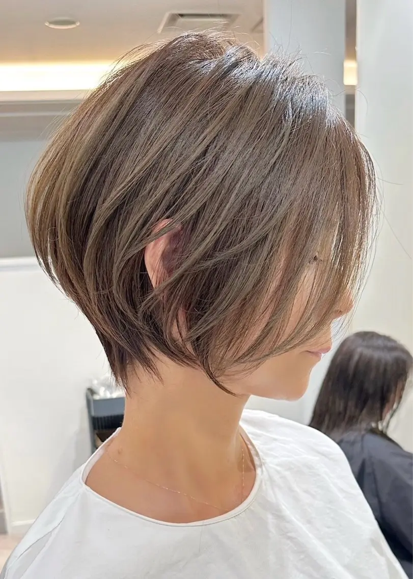 ショート カット ヘアカラー 銀座ショート： こすいのヘアスタイル