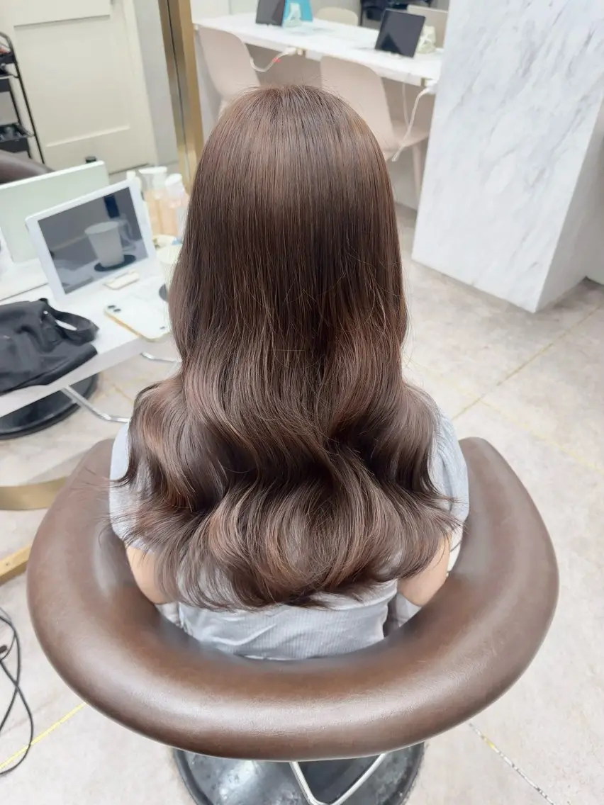 セミロング カラー ヘアアレンジ ヘアカラー トリートメント 天神/ブリーチ/ ブリーチなしカラーのヘアスタイル