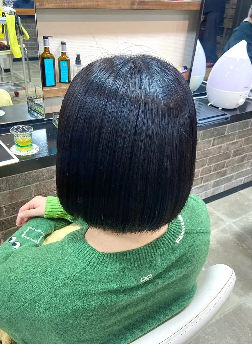 ショート パーマ ショートヘア 縮毛矯正 カット 縮毛矯正 イツキ🌕デザインカ ラー🥨髪質改善🫧のヘアスタイル