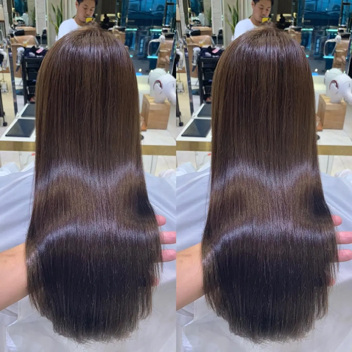 ロング カラー ベージュカラー グレージュ ボブ くせ毛 顔周りカット 渋谷レイヤーカット❌ 縮毛矯正専門/武田涼のヘアスタイル