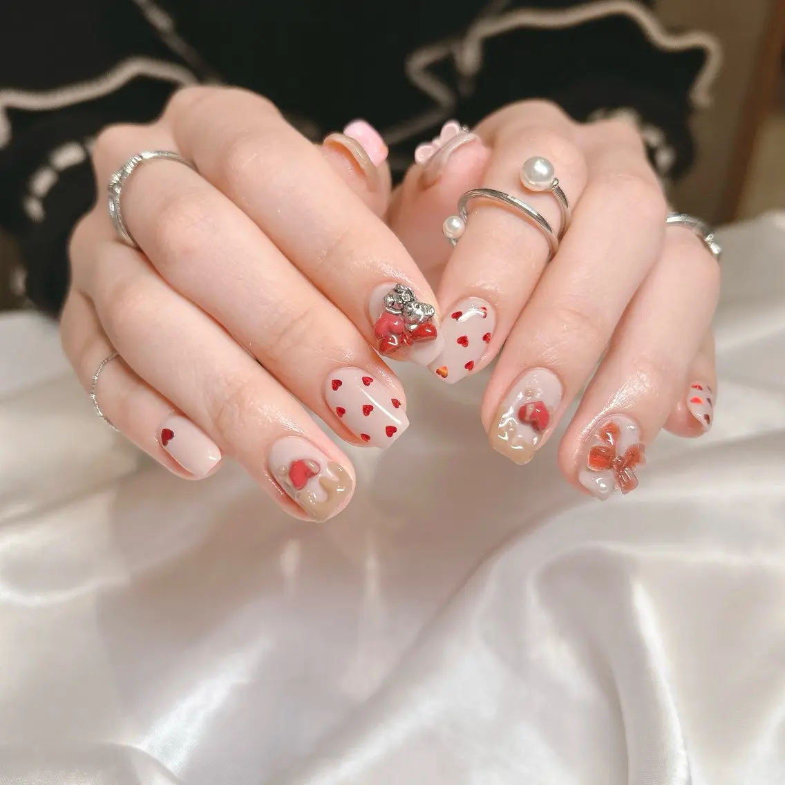 ネイル バレンタイン ハンドネイル junna 金山.東別院.上前津のネイルデザイン