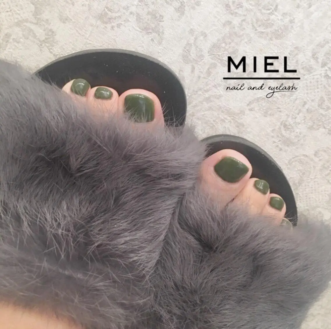 ネイル ワンカラーネイル フットネイル nail salon monailのネイルデザイン