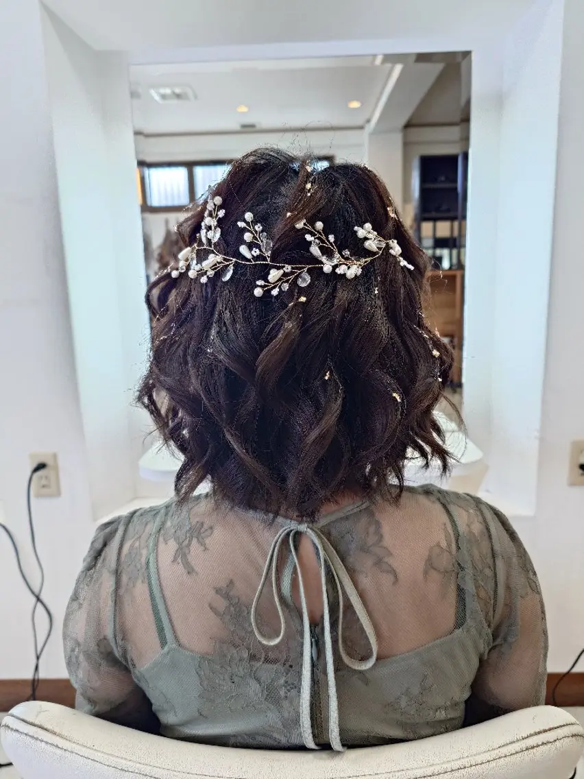 ミディアム ヘアアレンジ ヘアセット ｷﾝｼﾞｮｳ ｴﾅﾐのヘアスタイル