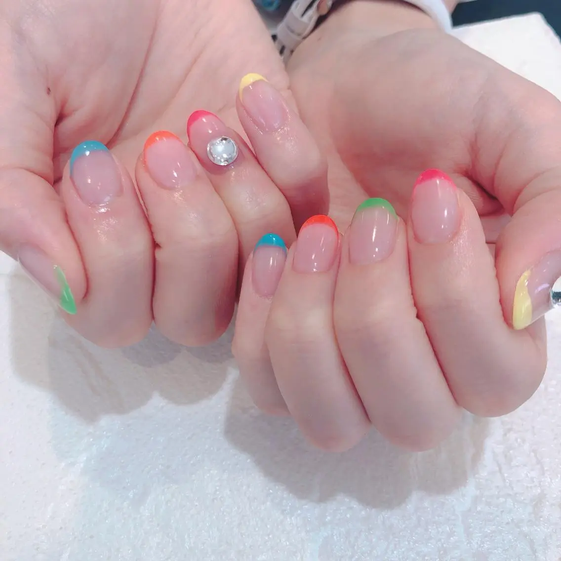 ネイル フレンチネイル ハンドネイル 鈴木 優菜のネイルデザイン