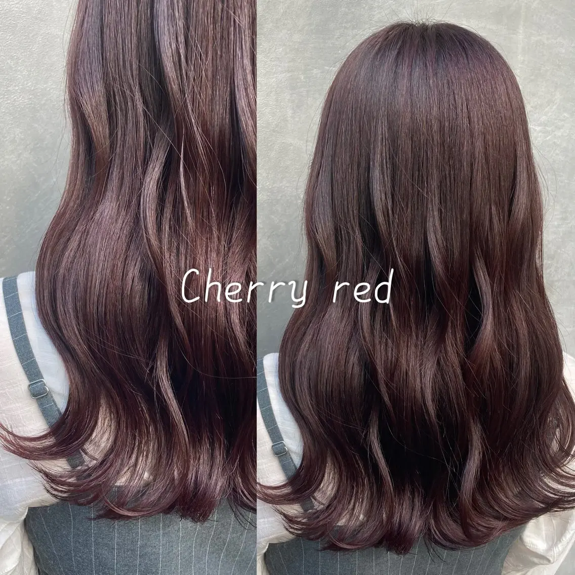 ロング カラー ブリーチ ブリーチなしカラー ピンクカラー レッドカラー 片柳 美友季のヘアスタイル