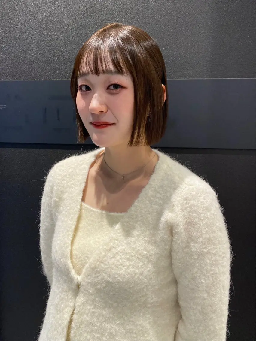 ショート カラー パーマ ボブ カット ヘアカラー 縮毛矯正 トリートメント mai / linoah˚✧のヘアスタイル