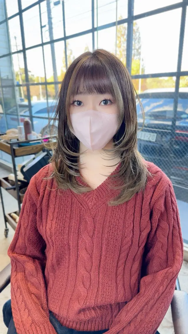セミロング レイヤーカット 永田竜一/ 浜松のレイヤーマンのヘアスタイル
