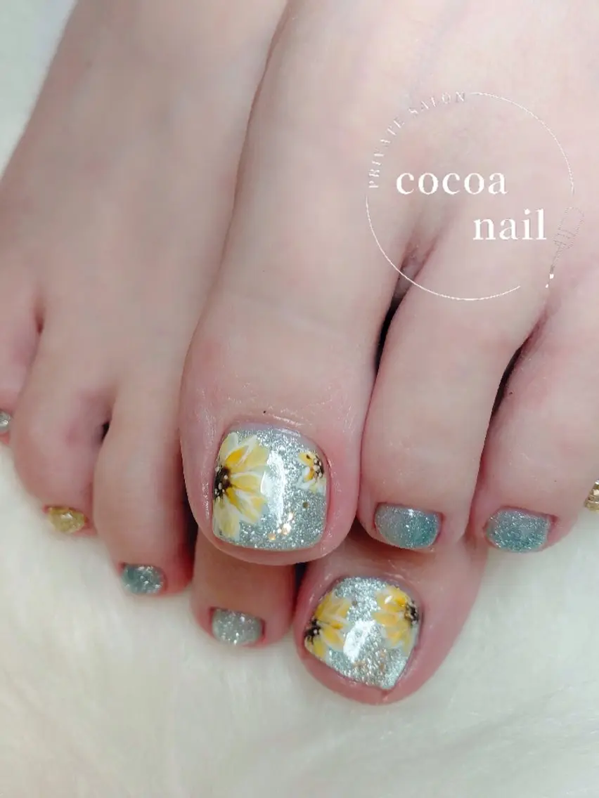 ネイル アートネイル フットネイル cocoa nail mayaのネイルデザイン