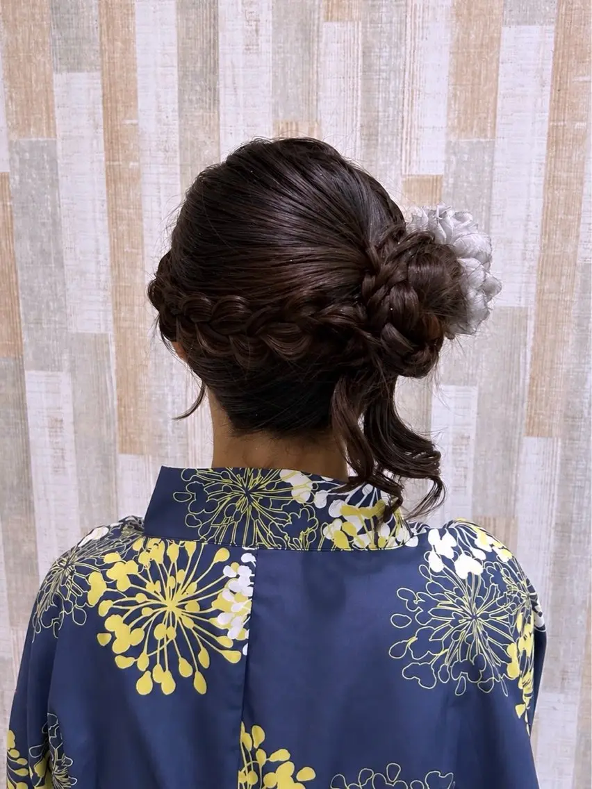 ロング 着付け EARTH平塚 🎀白石 りおん🤍のヘアスタイル