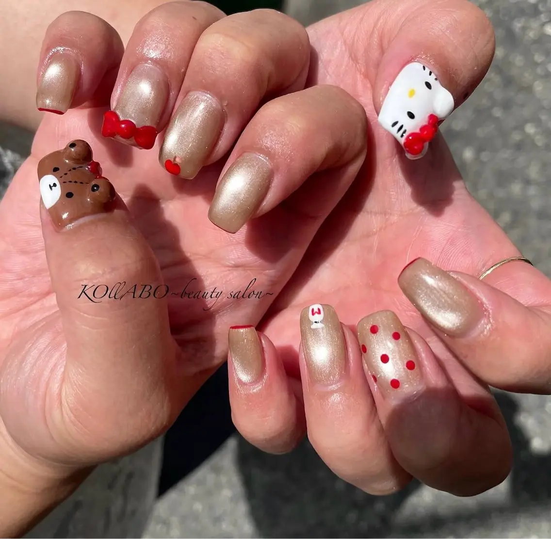 ネイル アートネイル マグネットネイル ハンドネイル KOLLABO nailのネイルデザイン