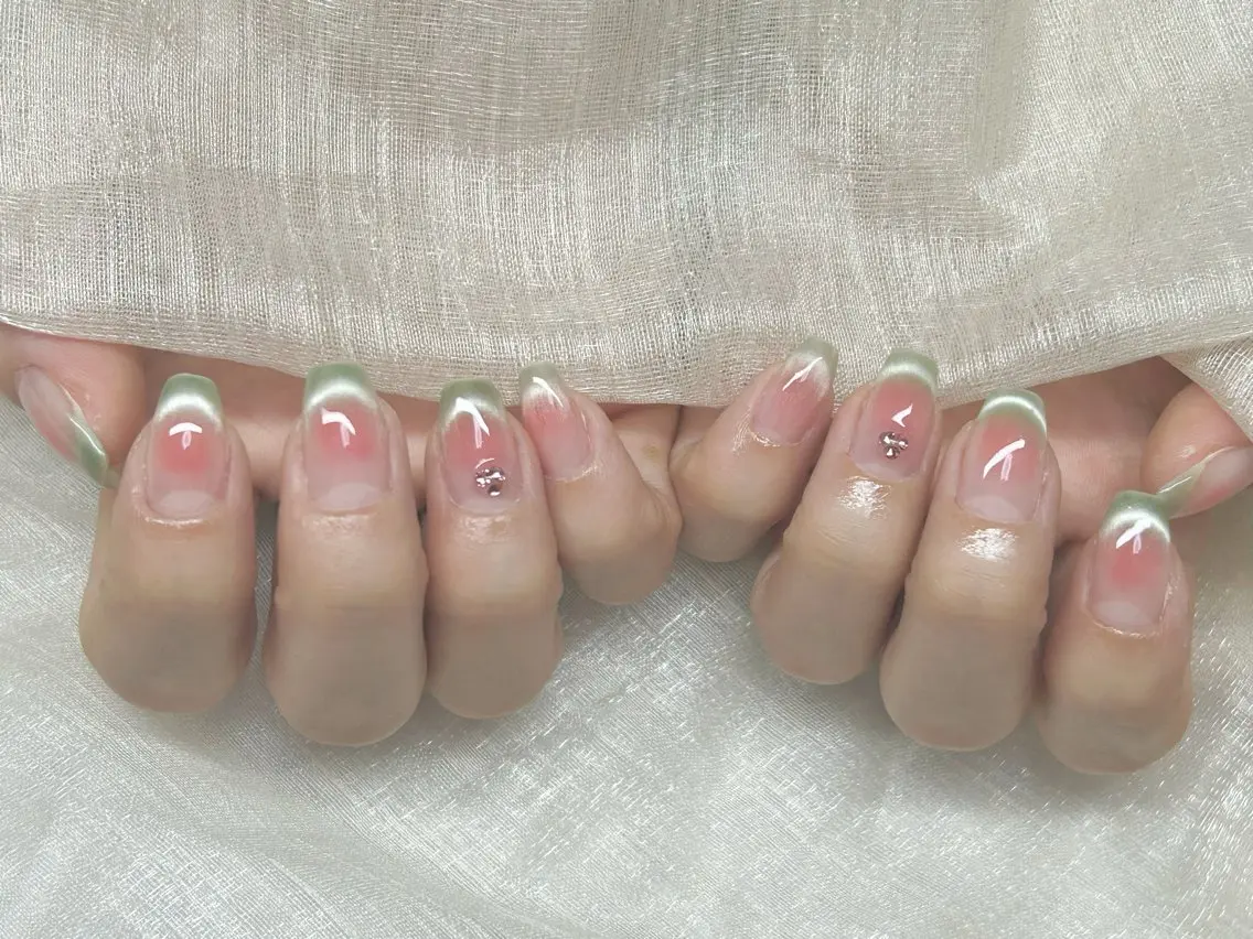 ネイル アートネイル 成人式 長さ出し フットネイル マグネットネイル ハンドネイル Lino Nailのネイルデザイン