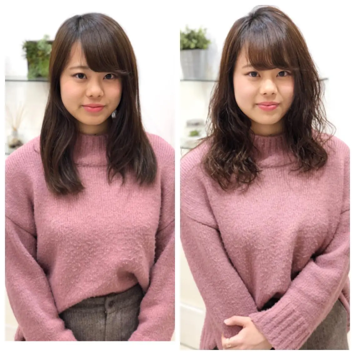 セミロング パーマ セミロングパーマ くせ毛 ディレクター ノナカのヘアスタイル