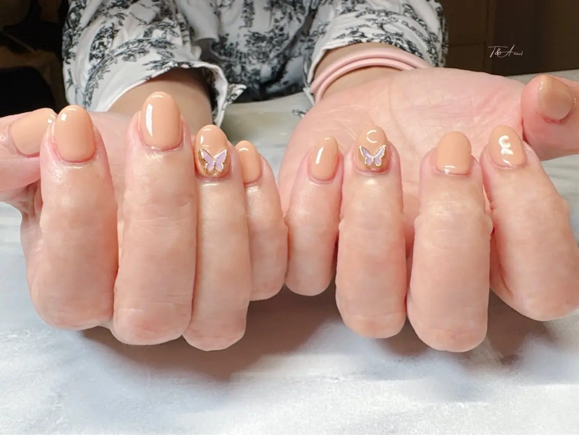 ネイル ジェルネイル オフィスネイル スカルプネイル ショートネイル シンプルネイル T&A nailのネイルデザイン