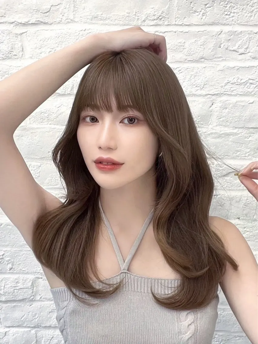 セミロング カラー パーマ ヘアアレンジ ブリーチ ケアブリーチ ダブルカラー ボブ 髪質改善 韓国ヘア×2way 🇰🇷和知拓郎のヘアスタイル