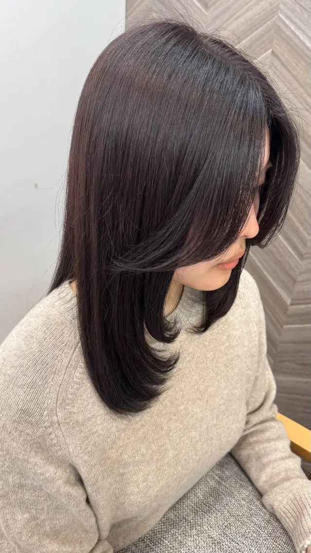 セミロング ヘアカラー トリートメント 武田 つぐみのヘアスタイル