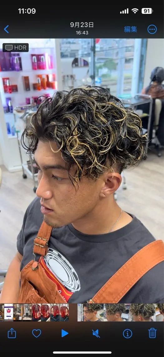 カラー パーマ メンズ カット パーマ hairs 897のヘアスタイル