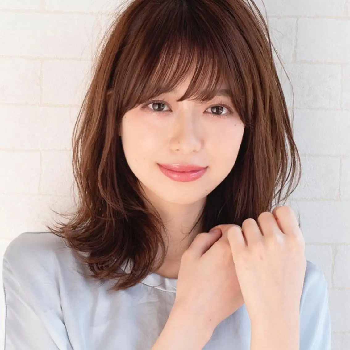ミディアム カラー ヘアアレンジ 透明感カラー ツヤ髪になりたい方へ 🩷柴田知亜希のヘアスタイル